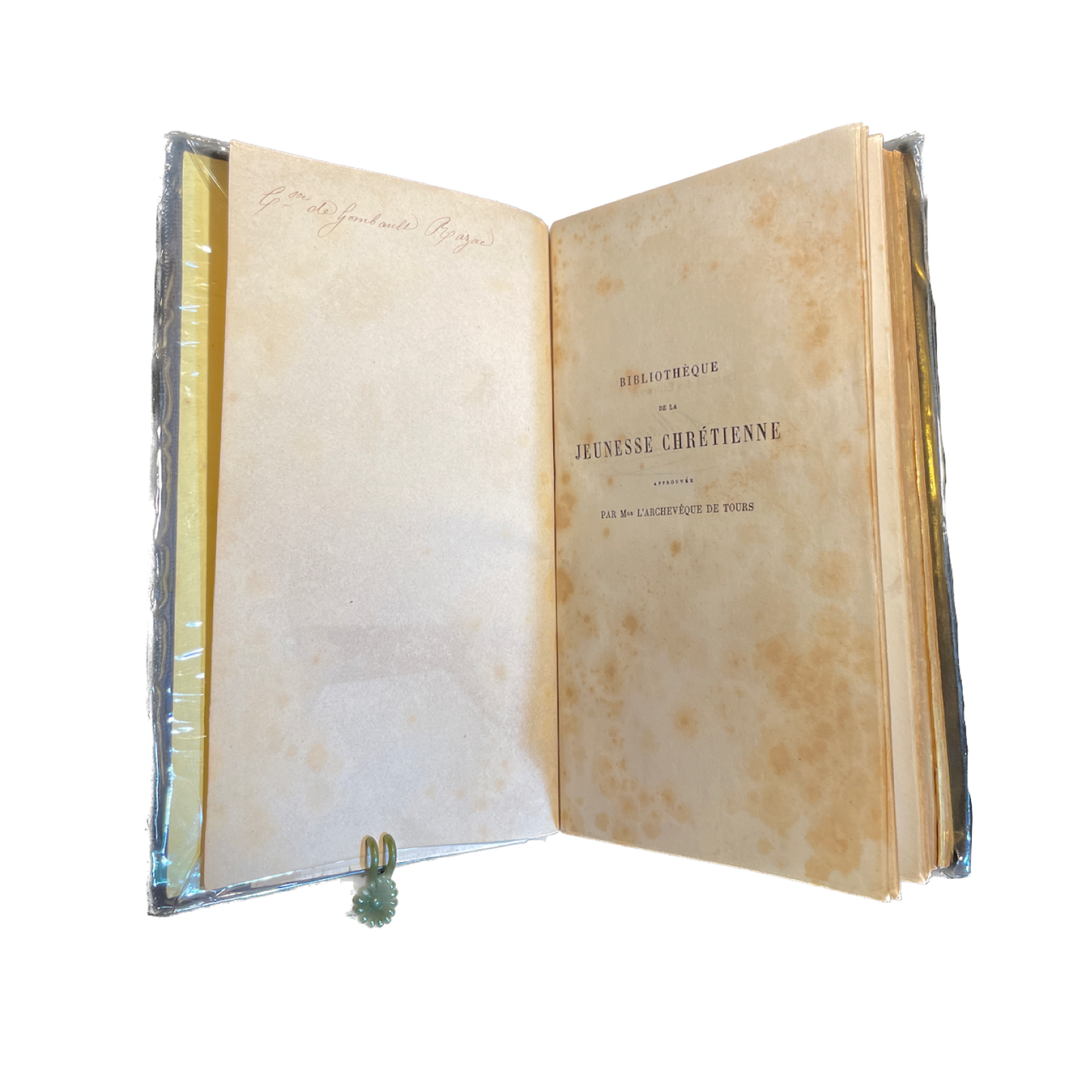 1853 - Abbé Th. B*** - Une Première Année dans le Monde - Polychrome Cartonnage Romantique Mame