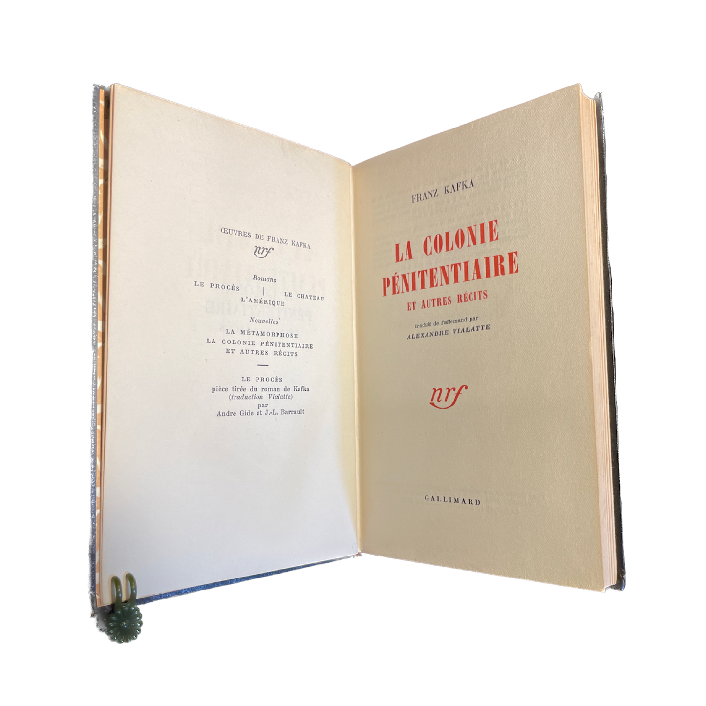 1948 - Franz KAFKA. La colonie pénitentiaire - Cartonnage PRASSINOS