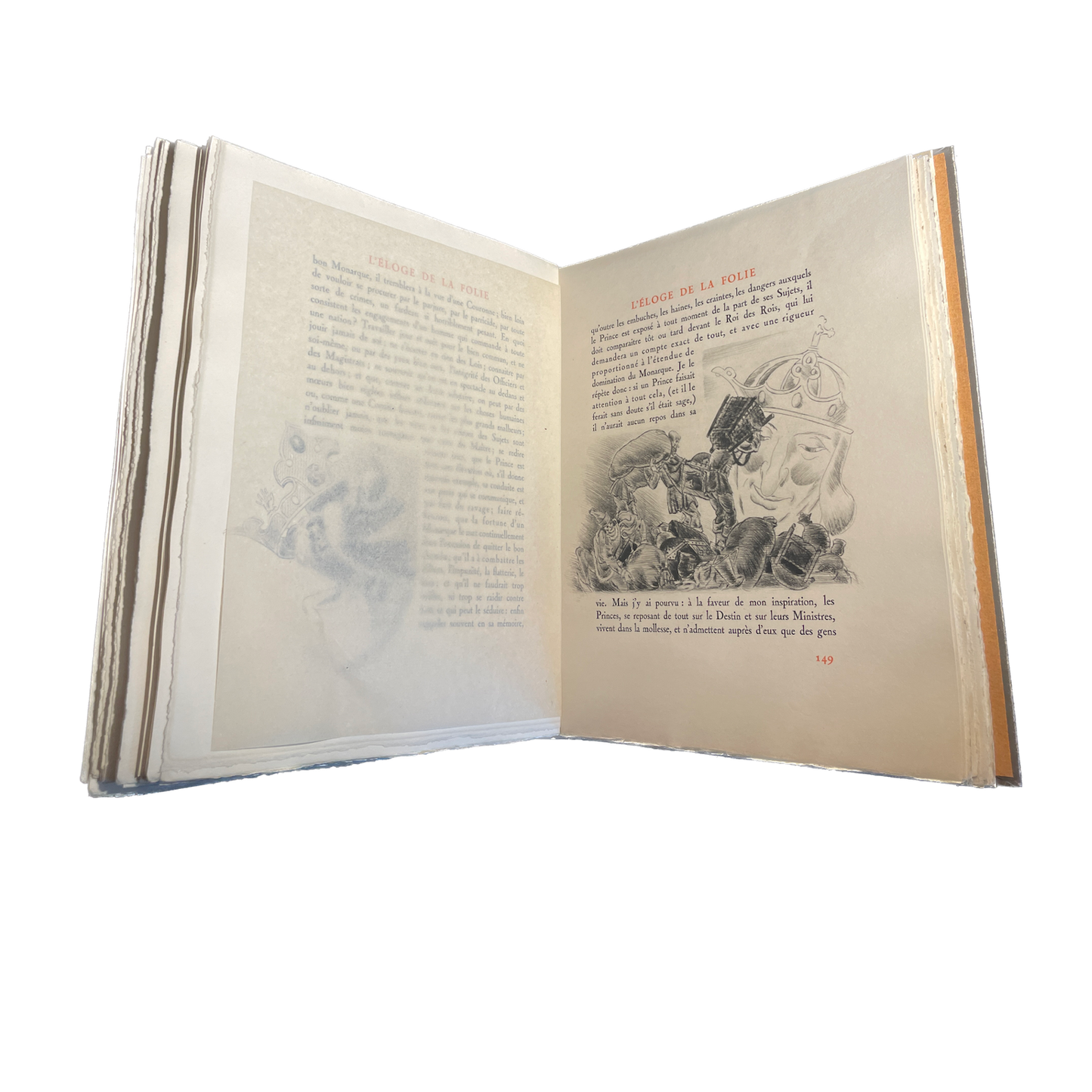 1942 - ERASME - L'Eloge de la Folie - Traduction de Guedeville - Avec des pointes-sèches originales par Maurice Leroy