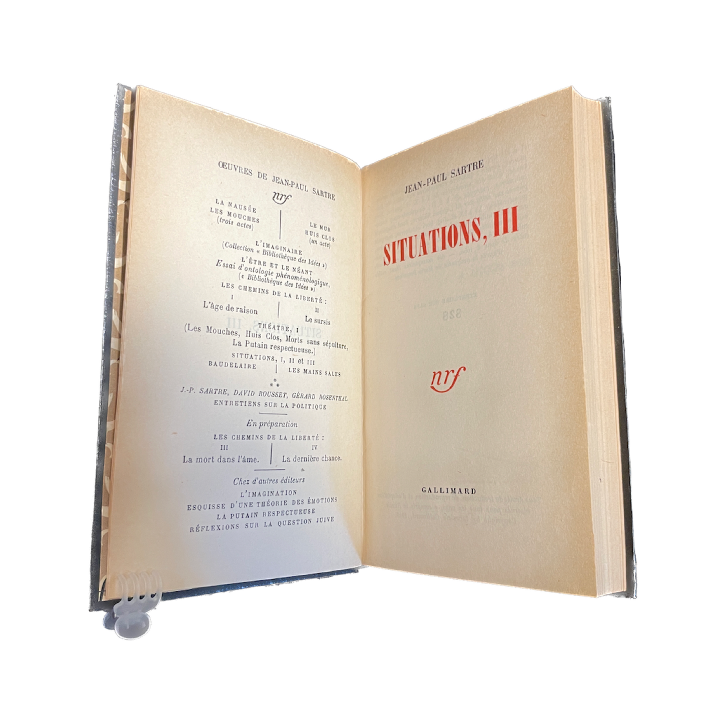 1947/49 - Jean-Paul Sartre - Situations I, II & III