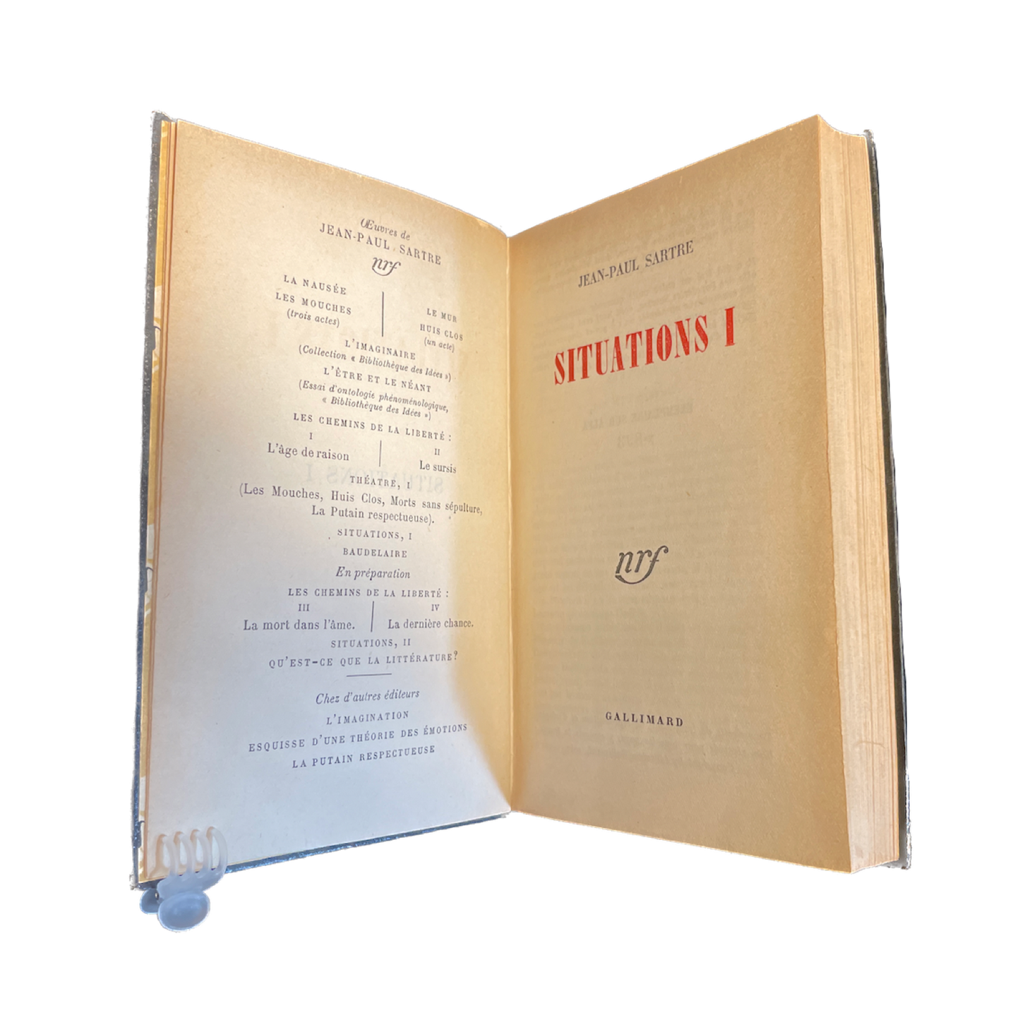 1947/49 - Jean-Paul Sartre - Situations I, II & III