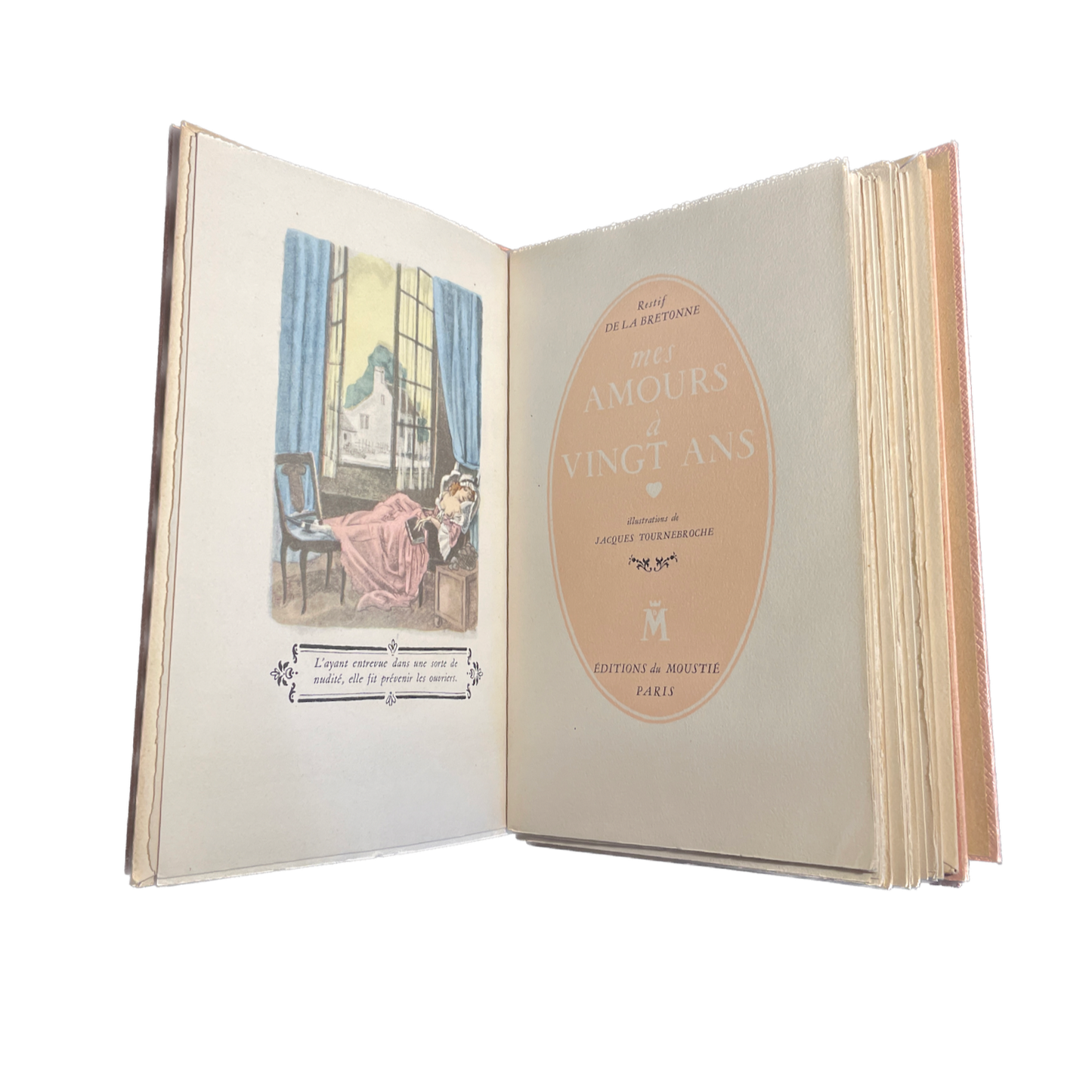 1947 - RESTIF DE LA BRETONNE (Nicolas Edme) - Mes amours à vingt ans - Illustrations de Jacques Tournebroche