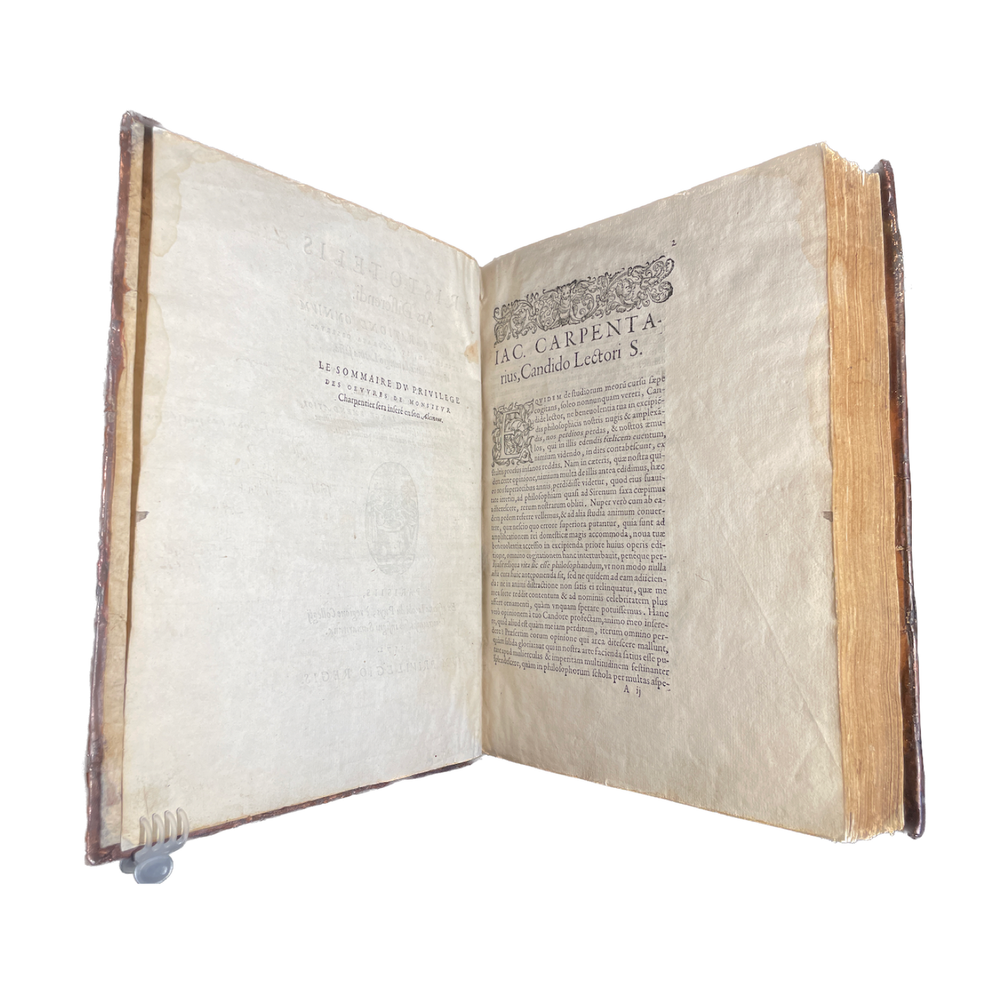 1572 - Aristotelis - Ars didderendi. Ex comparatione omnium interpretum, et accurata observatione sententiae