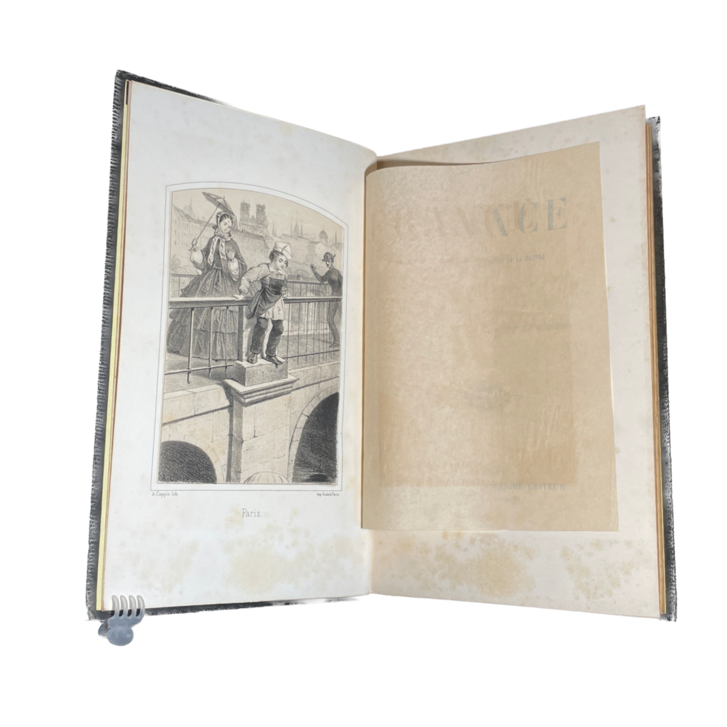 1860 - La France Types Moeurs et Merveilles de la nature - Cartonnage Romantique
