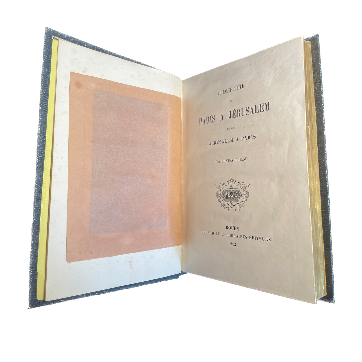 1862 - Chateaubriand - Itinéraire de Paris a Jérusalem illustré